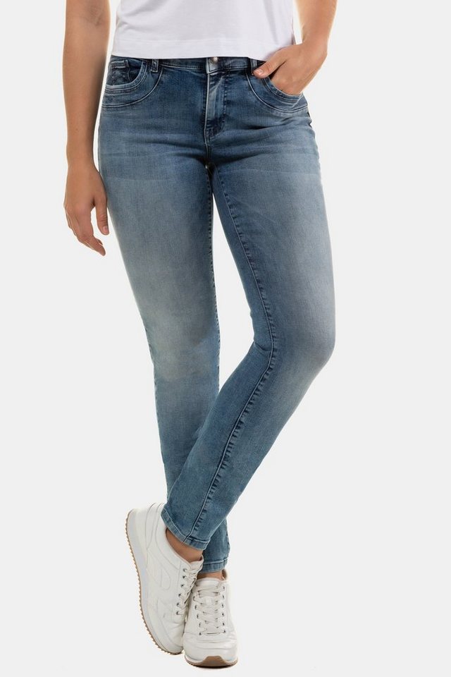 Netelig Beschuldiging Spanje Gina Laura Regular-fit-Jeans Jeans Julia vorgewaschen schmales Bein 5-Pocket