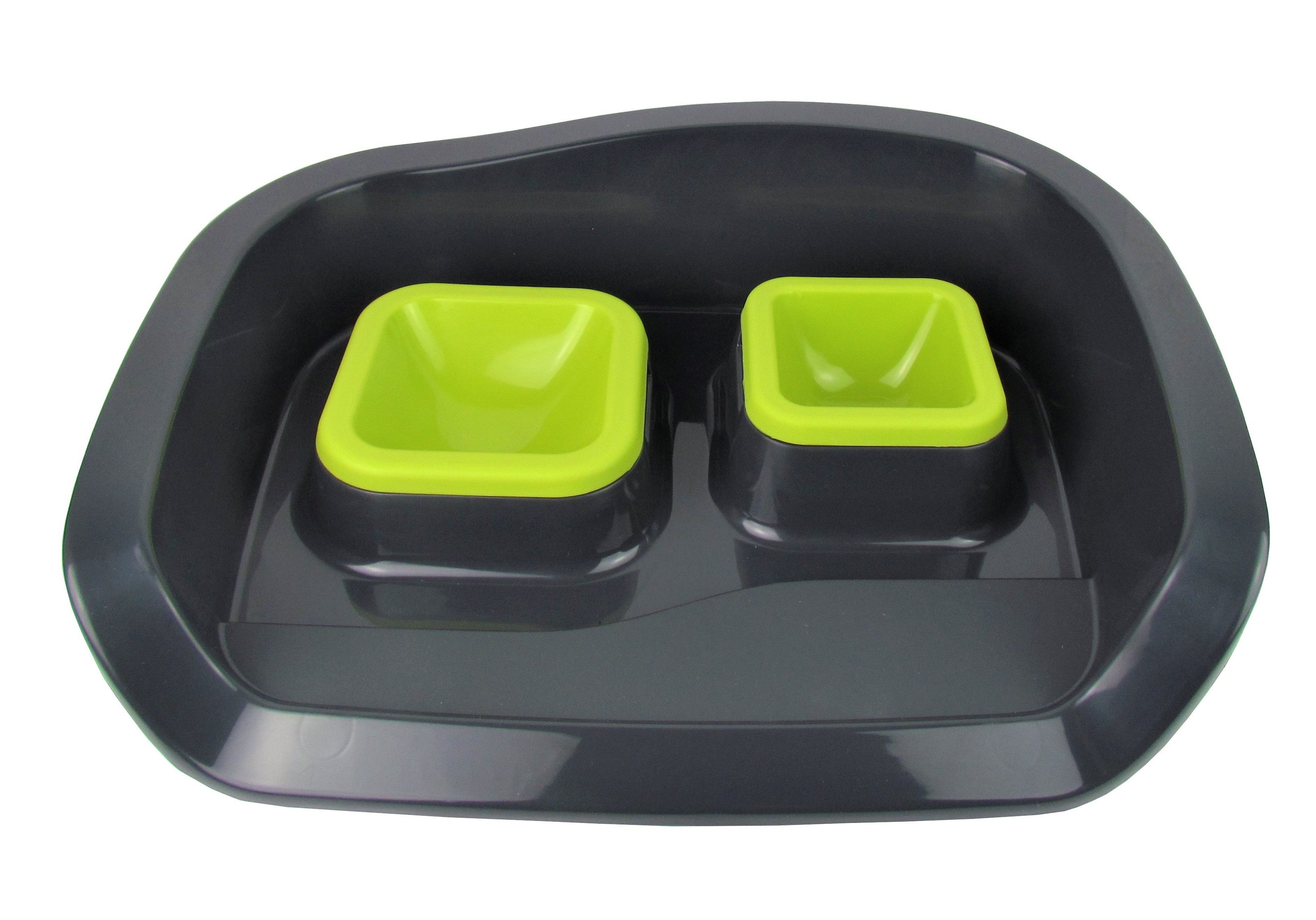 Centi Napf-Set Futterstation/Hundenäpfe Oder Katzennäpfe - Easy Clean, Kunststoff, Anti-Rutsch Füße an der Unterseite - Spülmaschinengeeignet