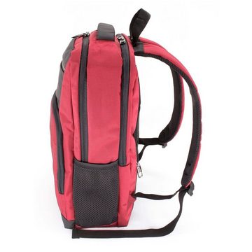 SHG Freizeitrucksack Rucksack Schulrucksack Sportrucksack Fahrradrucksack Kurierrucksack (rot), Cityrucksack Backpack Notebook_Rucksack 15,6"