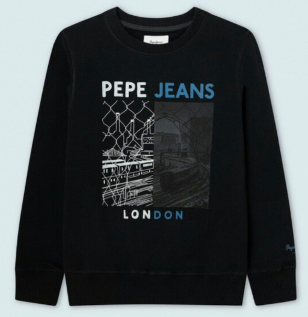 Pepe Jeans Sweater Pepe Jeans Sweatshirt für Jungen, aus 100 % Baumwolle, innen angeraut