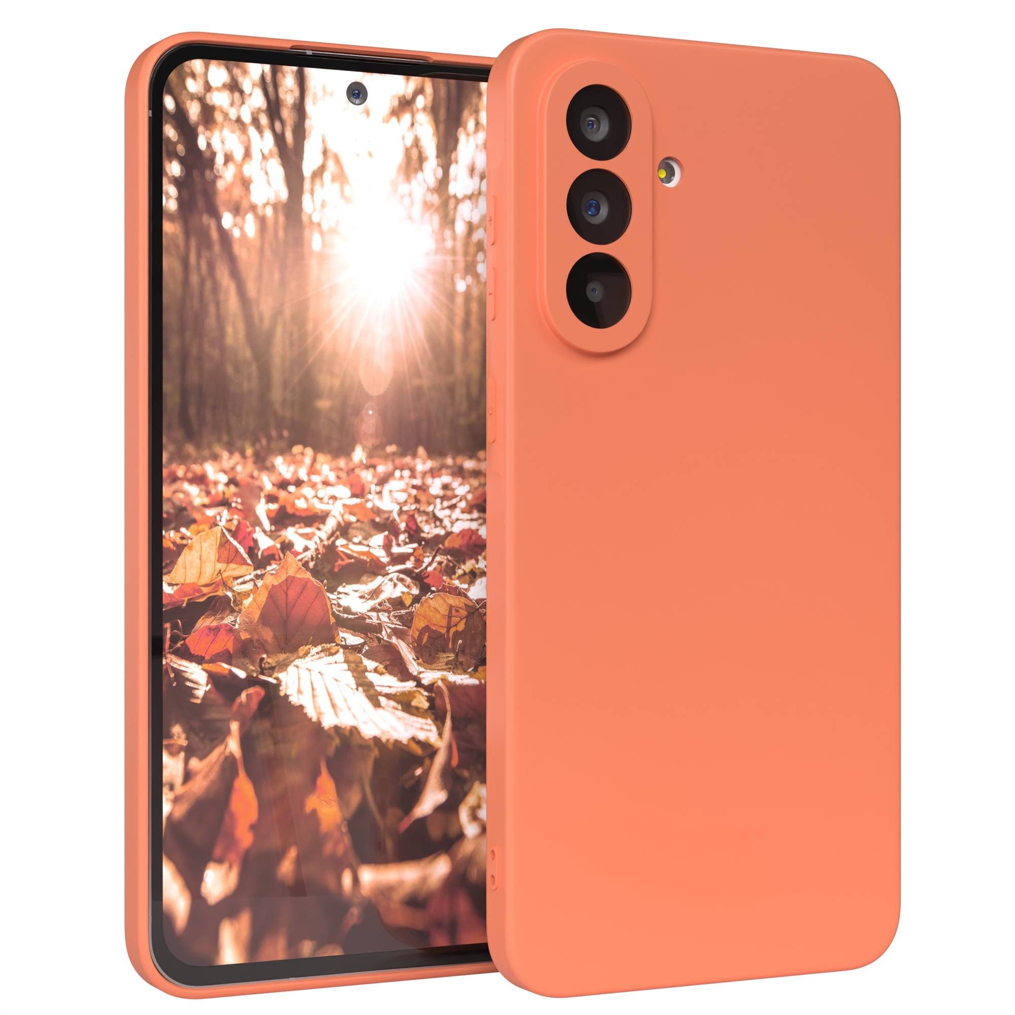 EAZY CASE Handyhülle für Samsung Galaxy A56 Hülle Silikon 6,7 Zoll, Schutzhülle mit Kameraschutz Telefonhülle elastisch Bumper tpu Orange