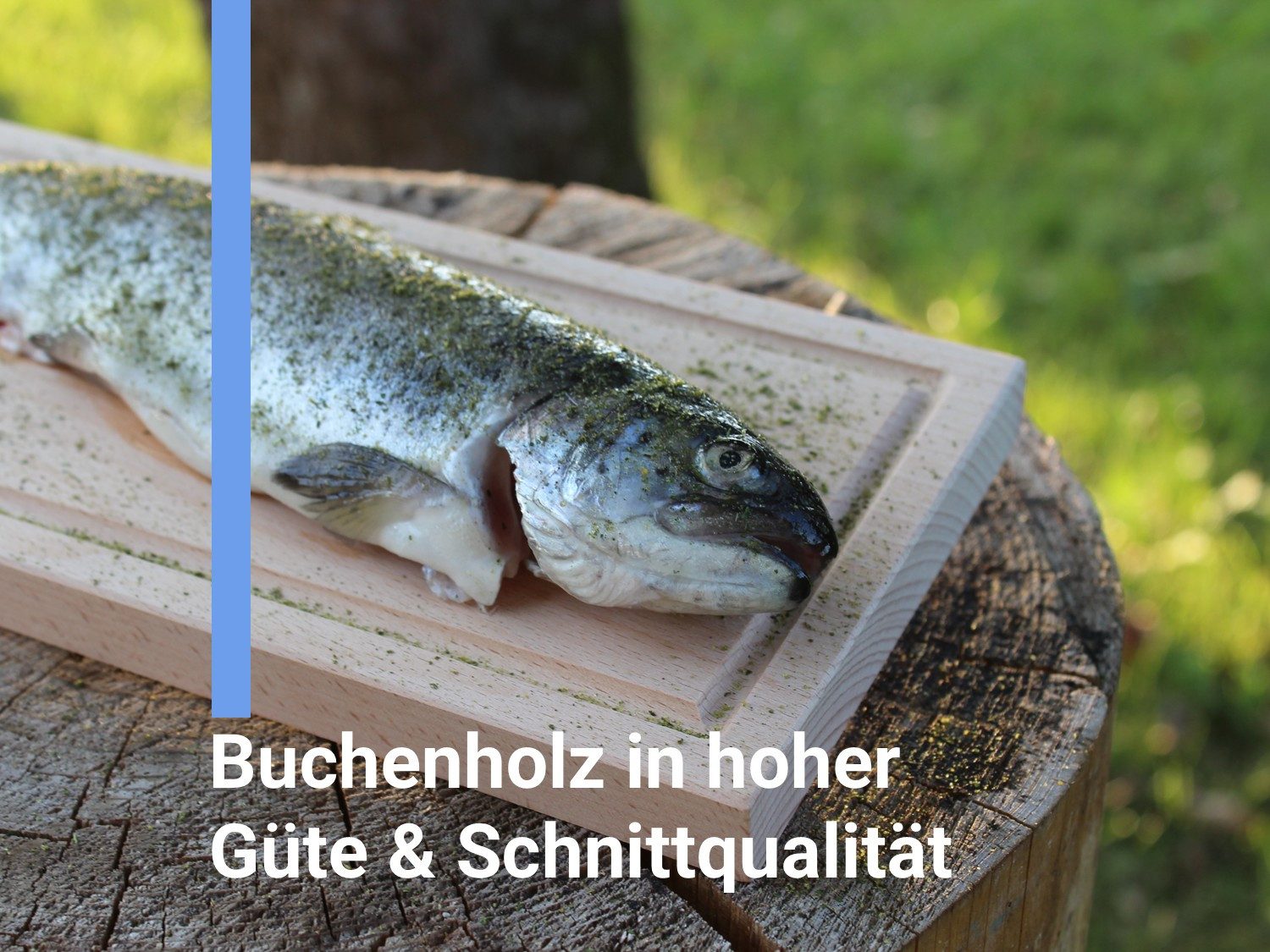 Schilling Fischgrilltechnik Grillguthalter Grillbrett Buche XXL für Fischfilet und ganze Fische, Buche naturbelassen, (Einzelbrett, Grillbrett mit Anleitung), h – Bild 3 von 5