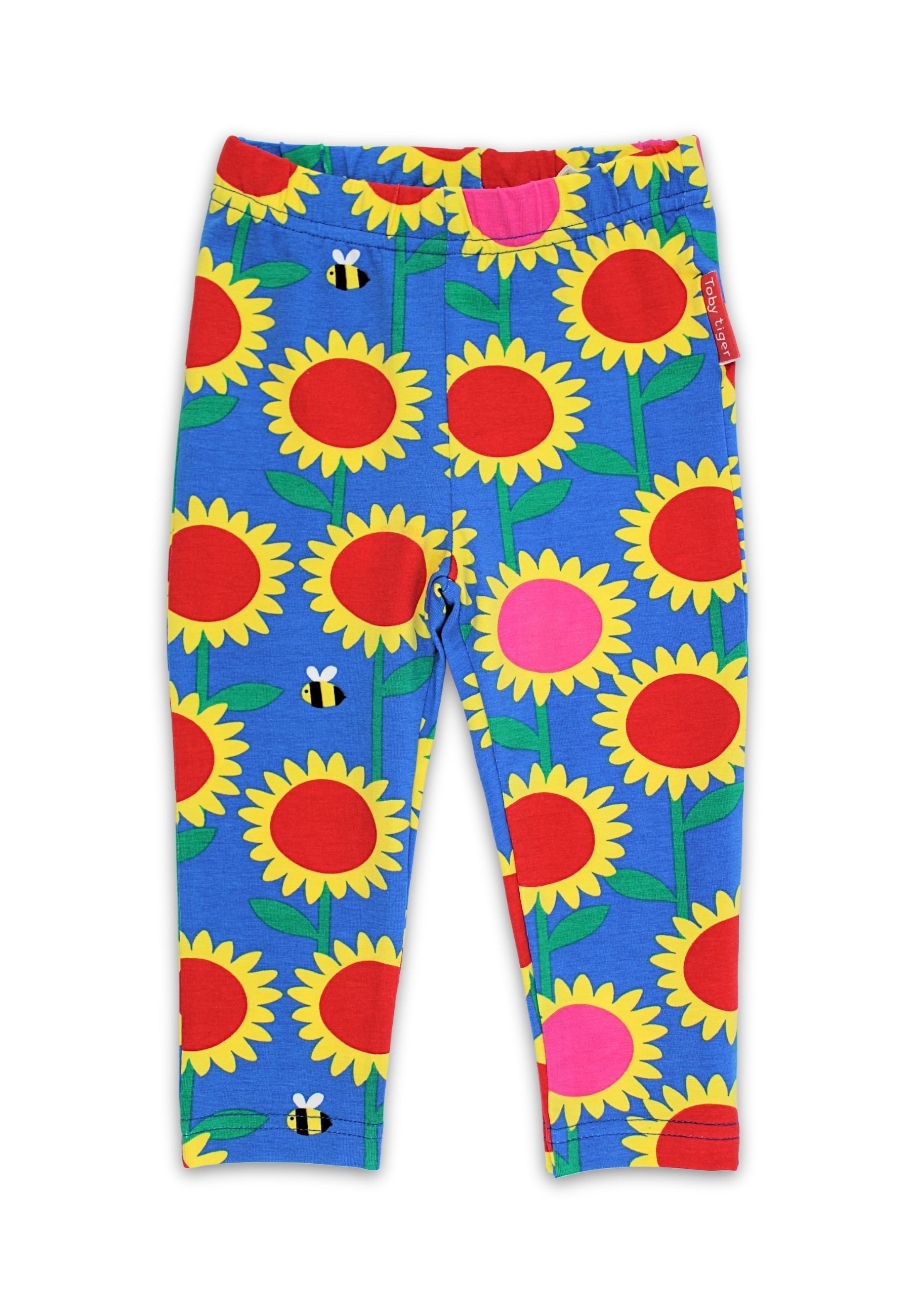 Toby Tiger Leggings Leggings mit Sonnenblumen-Meer Print