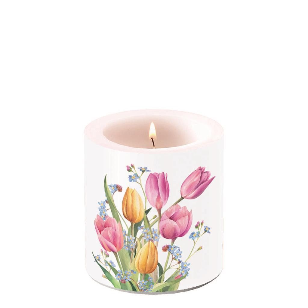 Ambiente® Papierserviette Kerze klein – Candle small – Format: Ø 7,5 cm x 9 cm – Brenndauer: 35
