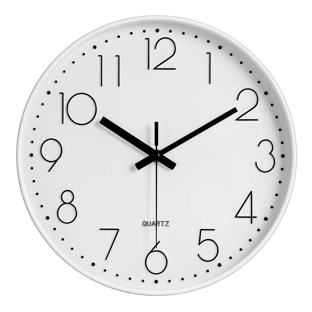 zggzerg Wanduhr 30cm Quartz Lautlos Wanduhr, ohne Ticken Runde dekorative W günstig online kaufen