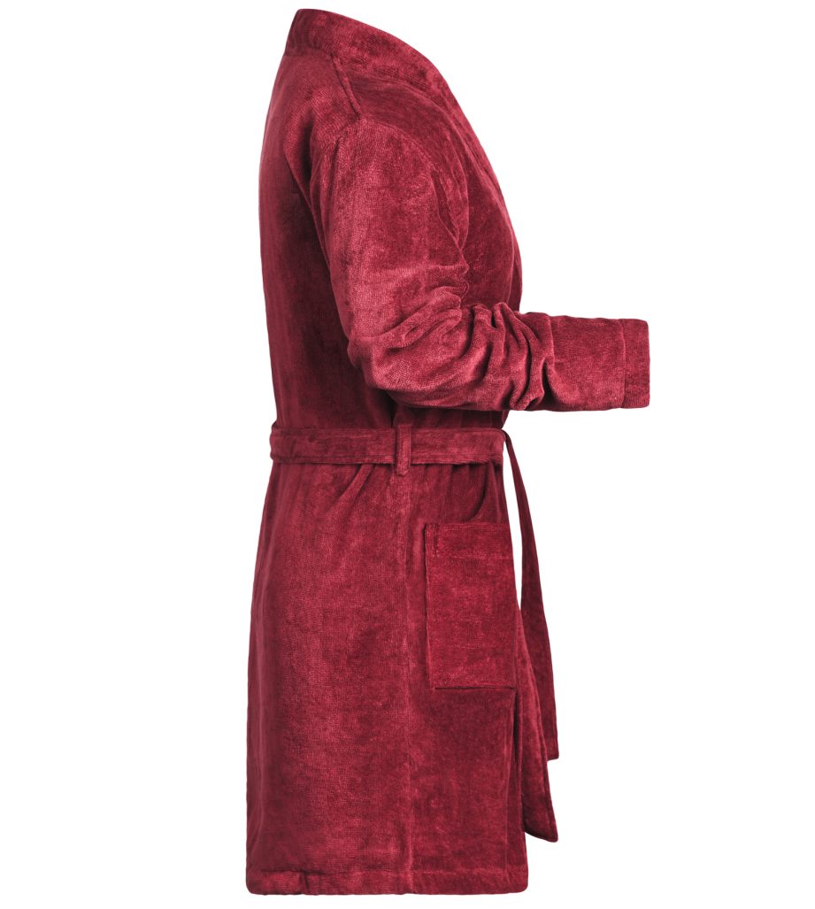 Klassischer Myrtle Bademantel Damenbademantel orient-red MB447, aus im Design Beach modischen Damen Gürtel, Bio-Baumwolle