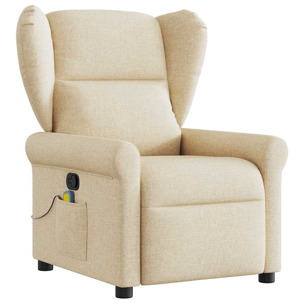 vidaXL Sessel Massagesessel Creme Stoff (1-St) günstig online kaufen