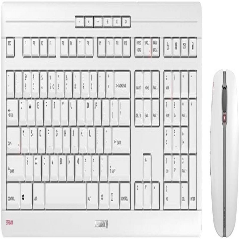 Cherry Ergonomischen Komfort Tastatur- und Maus-Set, QWERTY-US  Störungsfreie Produktivität durch kabellose Technologie