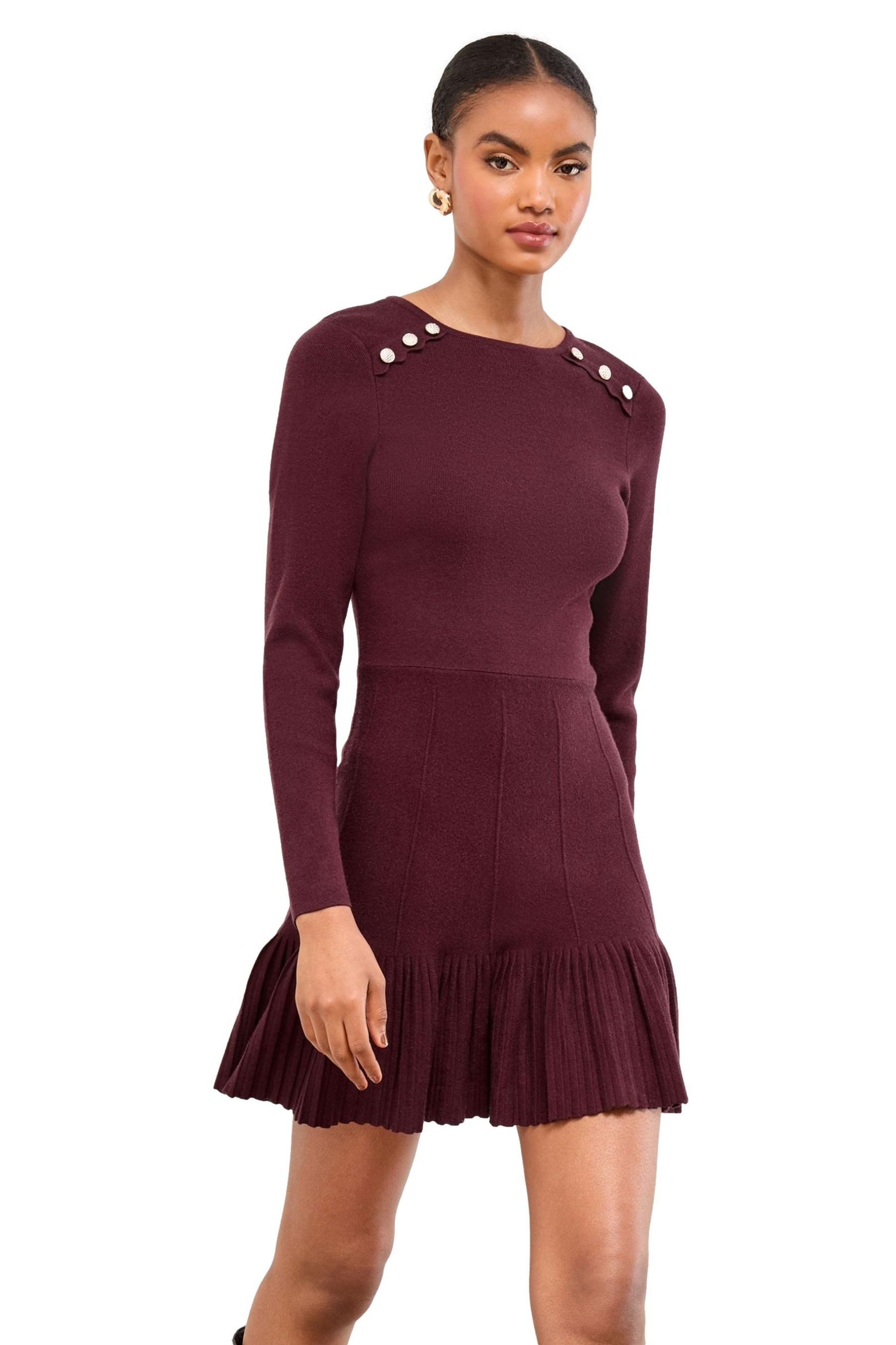 Strickkleid Lipsy Strickkleid mit Knöpfen, Regular
