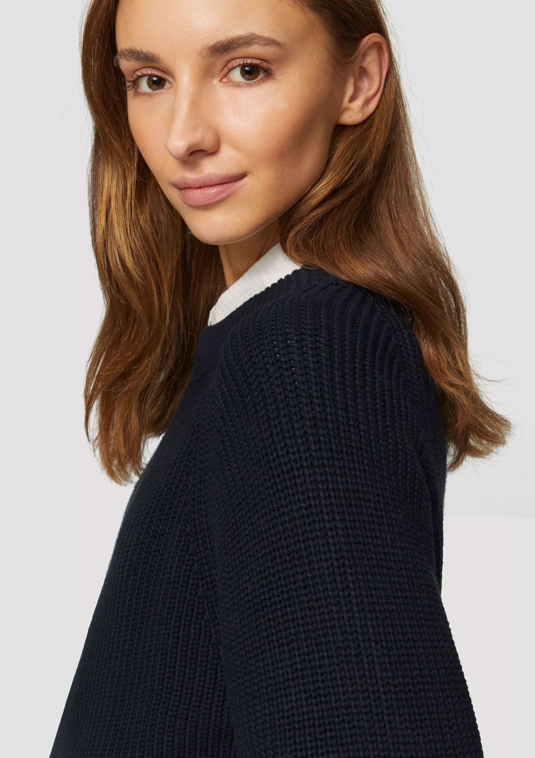 s.Oliver Strickpullover Casual (1-tlg) Rippstrick, Raglanärmel, Rundhals-Au günstig online kaufen