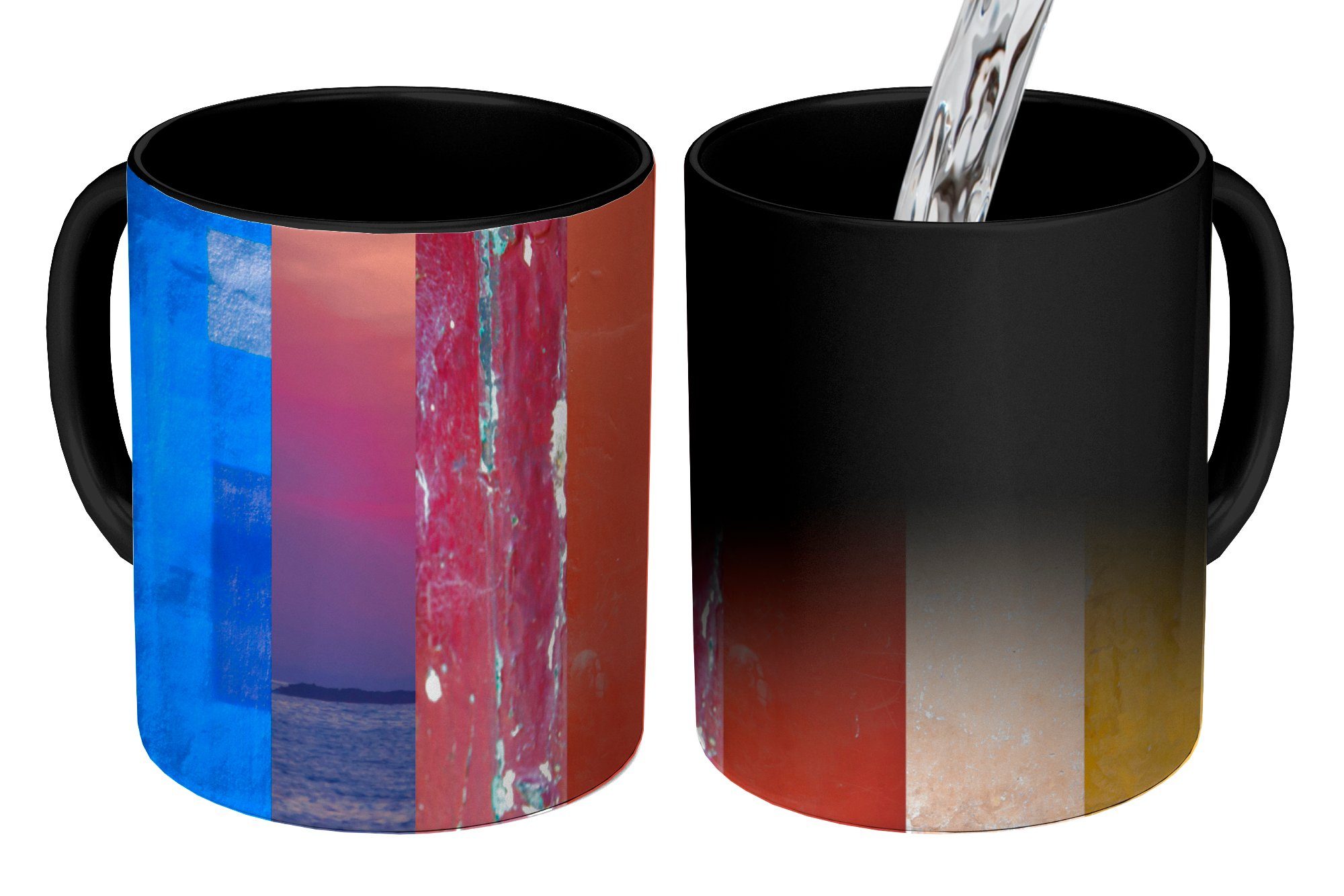 MuchoWow Tasse Regenbogen aus Fotos, Keramik, Farbwechsel, Kaffeetassen, Teetasse, Zaubertasse, Geschenk | Tassen