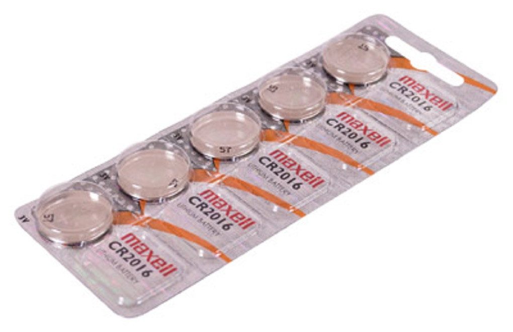 Maxell Maxell CR2016 Lithium Knopfzelle 3V 5er Blister Knopfzelle