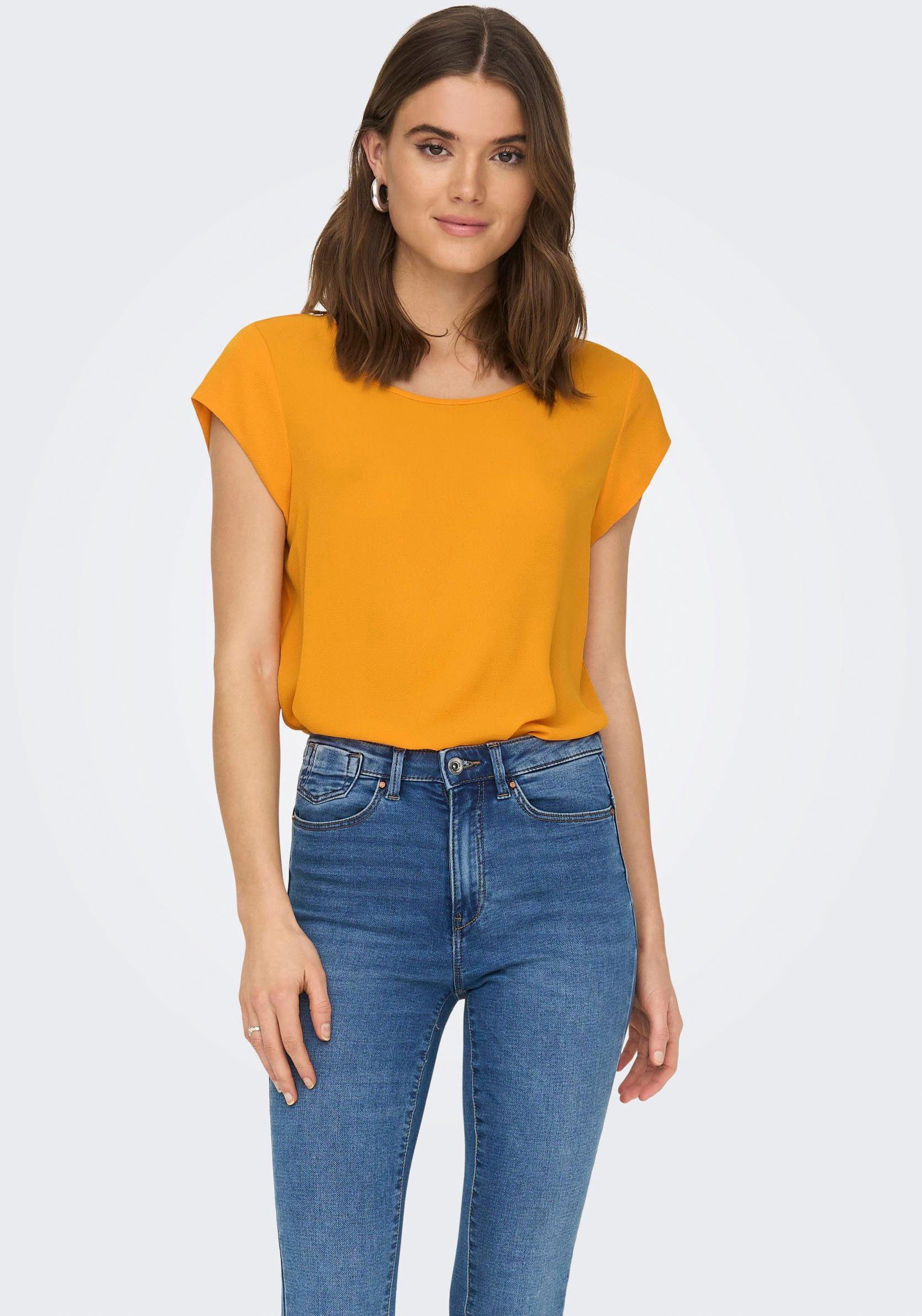S/S TOP SOLID Apricot ONLVIC ONLY PTM Kurzarmbluse NOOS