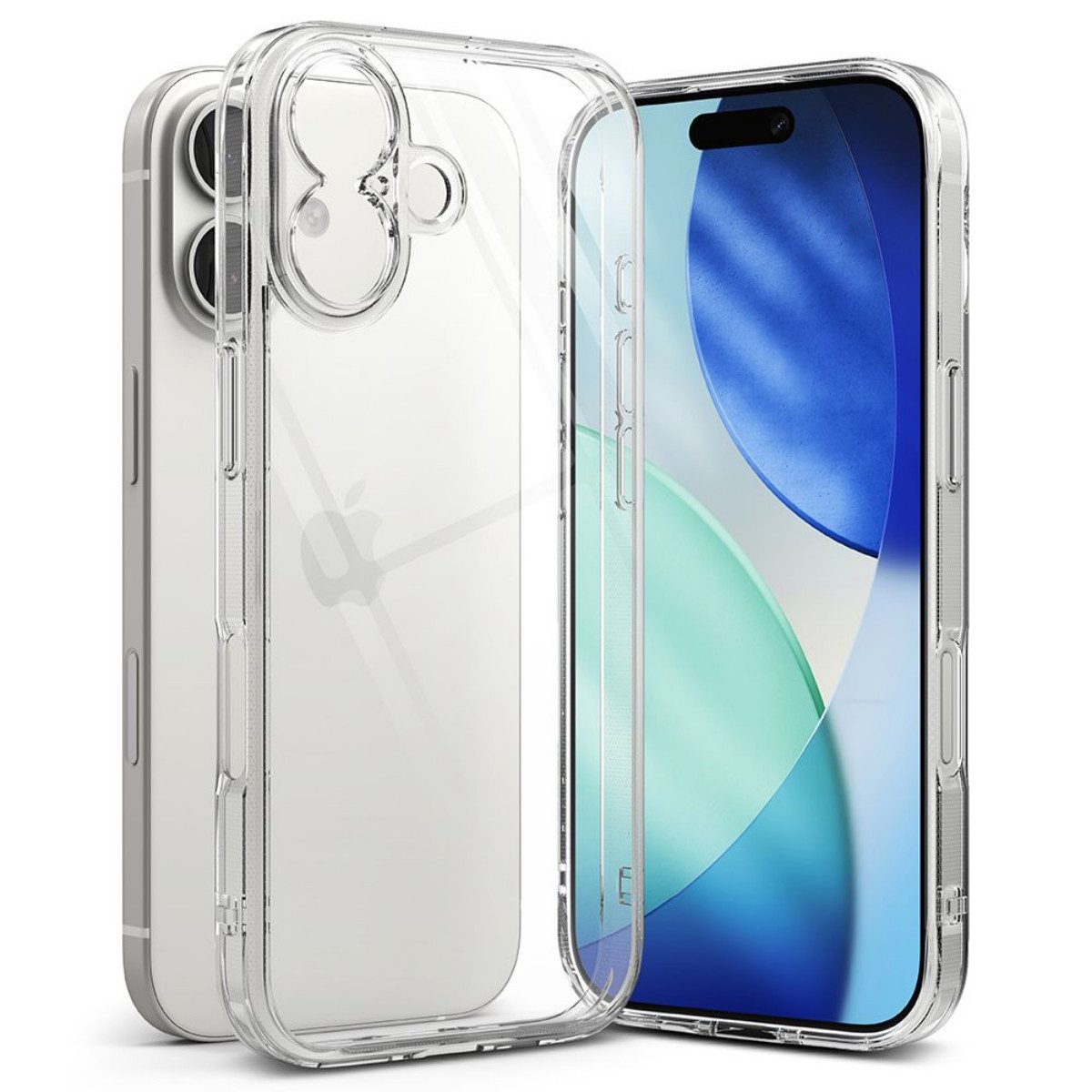 Ringke Handyhülle Fusion Transparent Kompatibel mit iPhone 17 6,1, Transparente Rückseite mit schlankem Rahmen für klaren Look