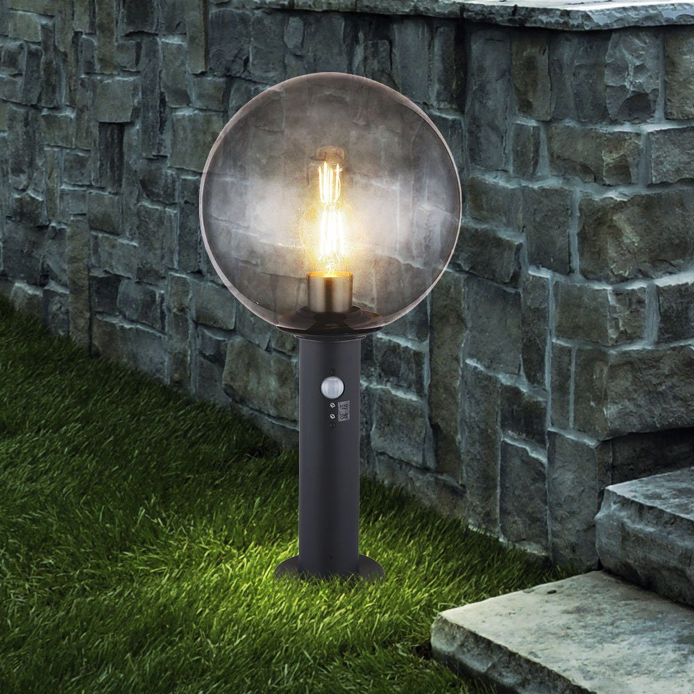 etc-shop Sockelleuchten, Leuchtmittel mit mit Sockelleuchte inklusive, Bewegungsmelder Standlampe Außen Gartenlampe nicht