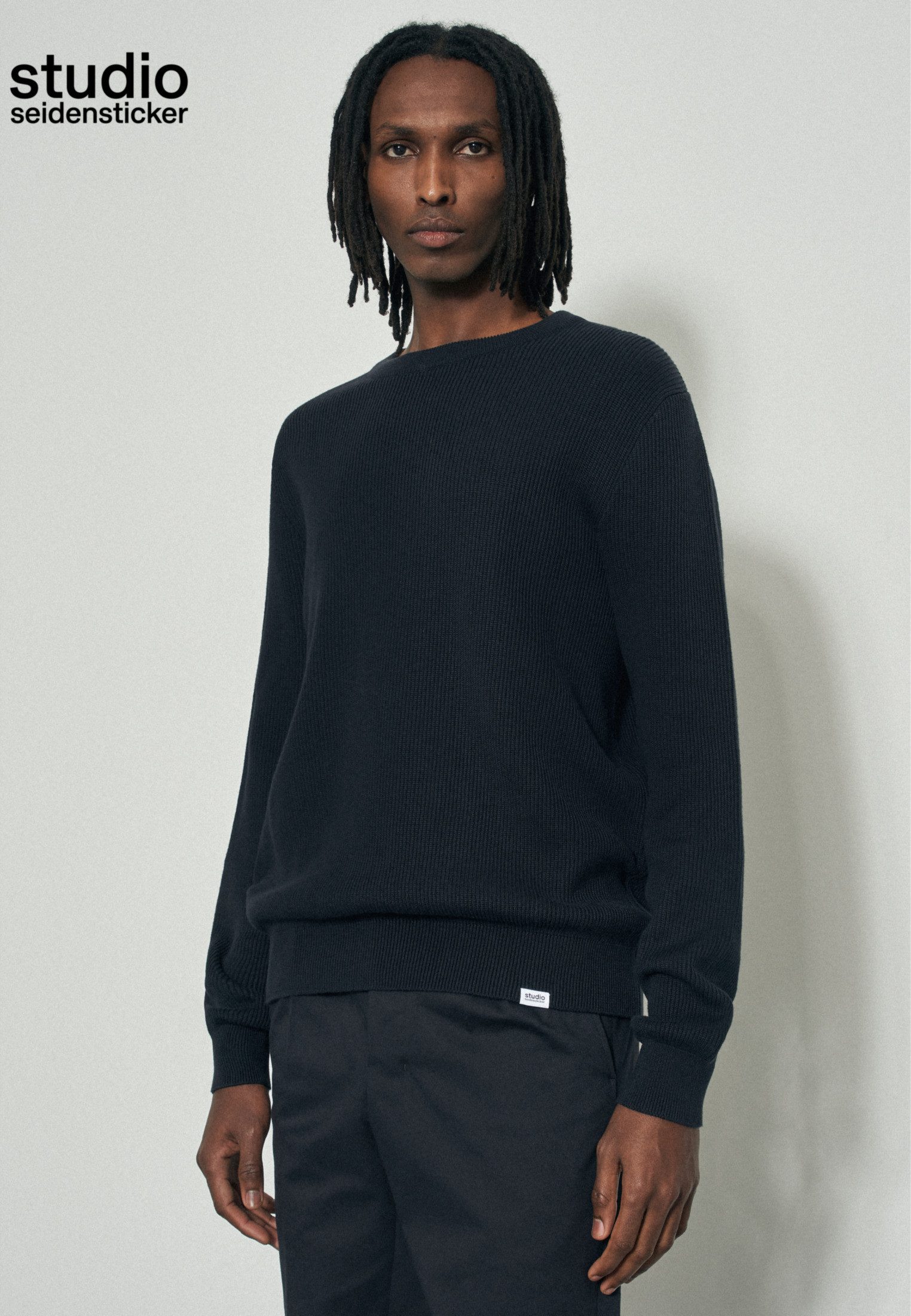 studio seidensticker Strickpullover Studio Langarm Rundhals Uni