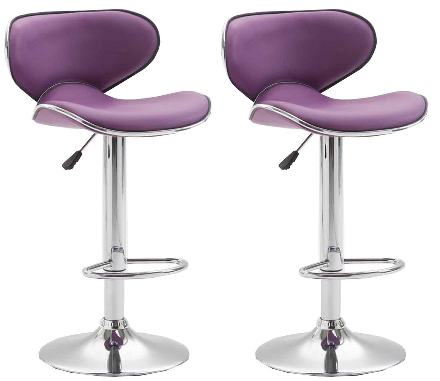 Barhocker 2er Set Barhocker Las Vegas V2 Kunstleder chrom