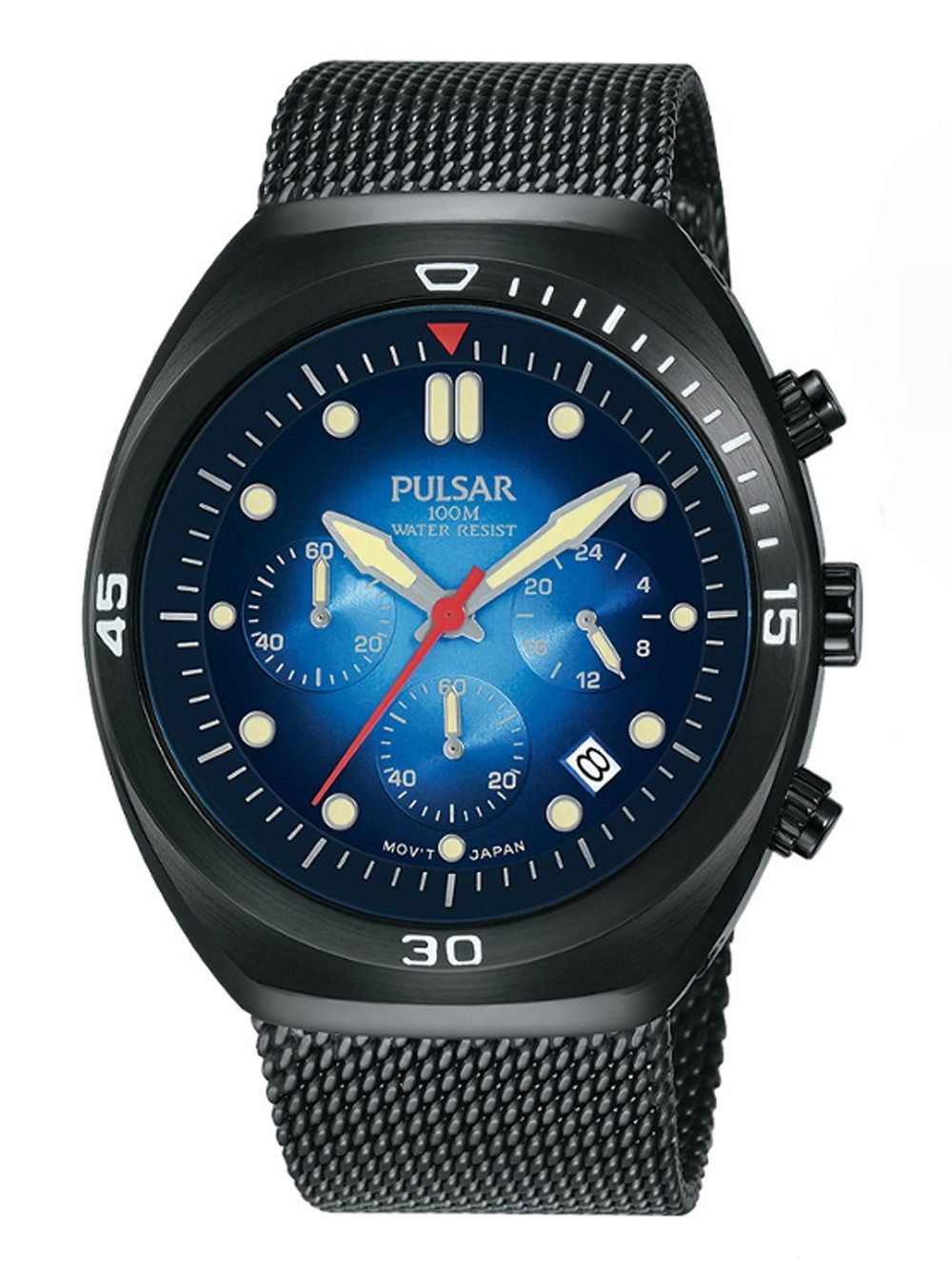 Pulsar Quarzuhr Pulsar PT3951X2 Chronograph m. Wechselarmband Herrenuhr 42mm 10ATM Pulsar PT3951X2 Chronograph m. Wechselarmband Herrenuhr 42mm 10ATM