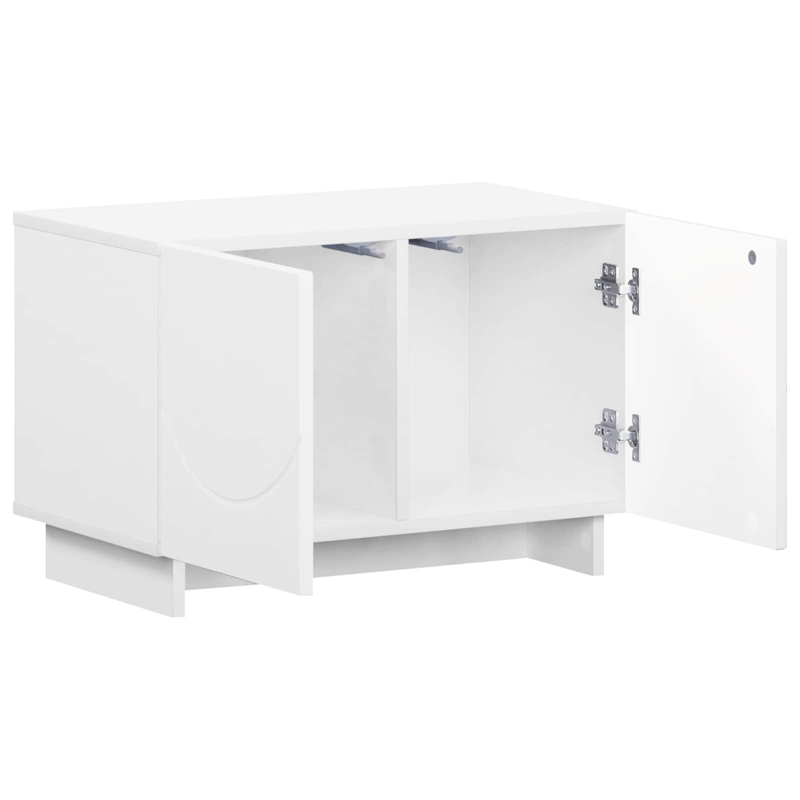 vidaXL TV-Schrank TV-Lowboard 60 x 34,5 x 40 cm Weiß Holzwerkstoff (1-St) – Bild 3 von 5