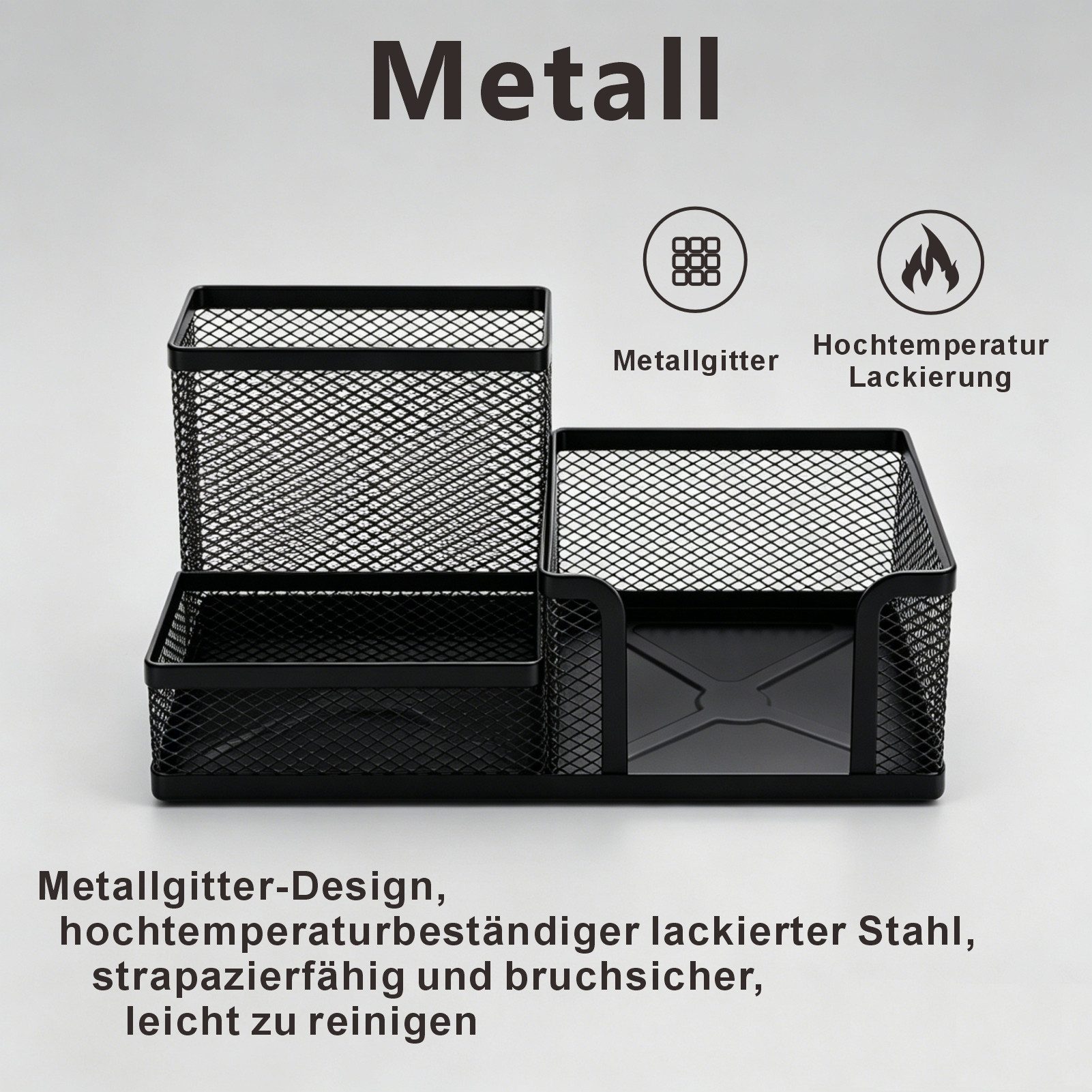 Jumpeak Organizer Schreibtisch organizer,Stifte organizer,Schreibtisch organizer stifte, schreibtischorganizer,Stift organizer,Tisch organizer,Metall,Schwarz