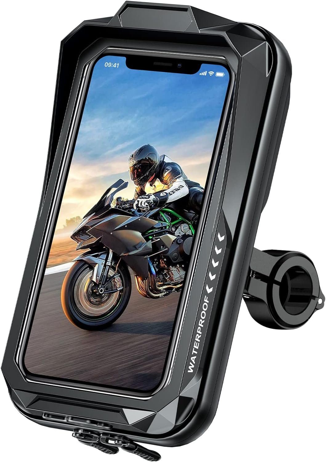 Coonoor Handy-Lenkertasche Motorrad Fahrrad wasserdichte Handyhalterung  360° drehbar (1-tlg), Geeignet für Handymodelle bis zu 7,2 Zoll