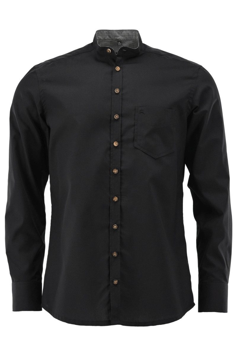 Orbis Textil GmbH & Co. KG Trachtenhemd Trachtenhemd - VALENTIANO - schwarz – Bild 2 von 5
