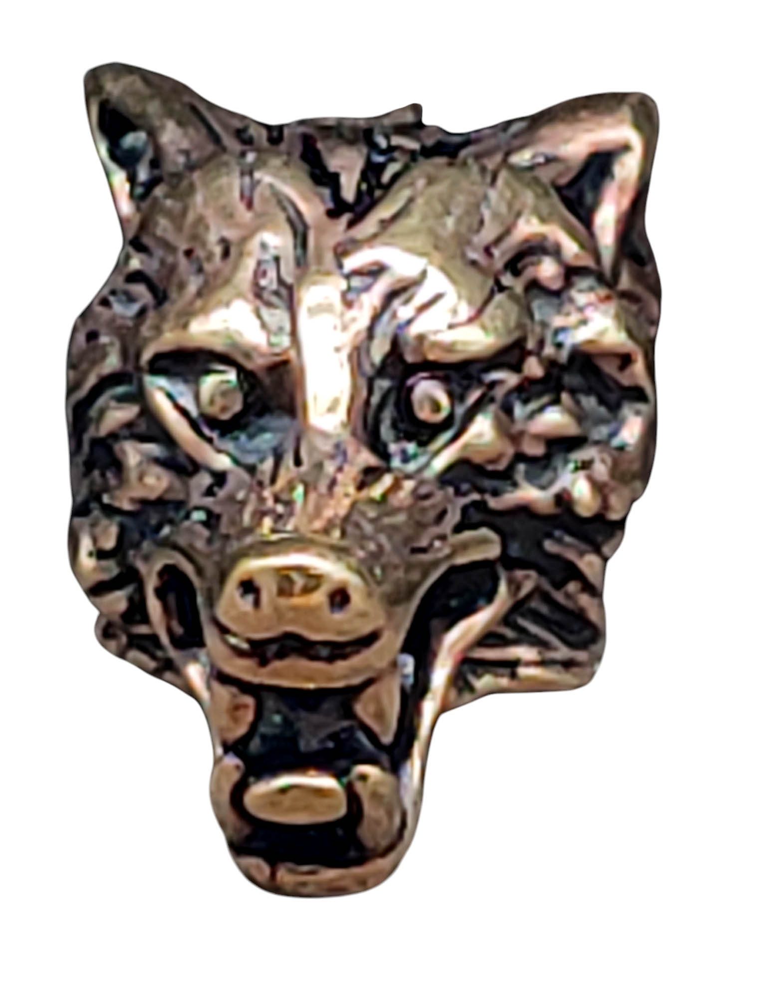Kiss of Leather Diadem Bartperle Haarperle Bronze Wolf Wolfskopf Haar Bart Bartschmuck