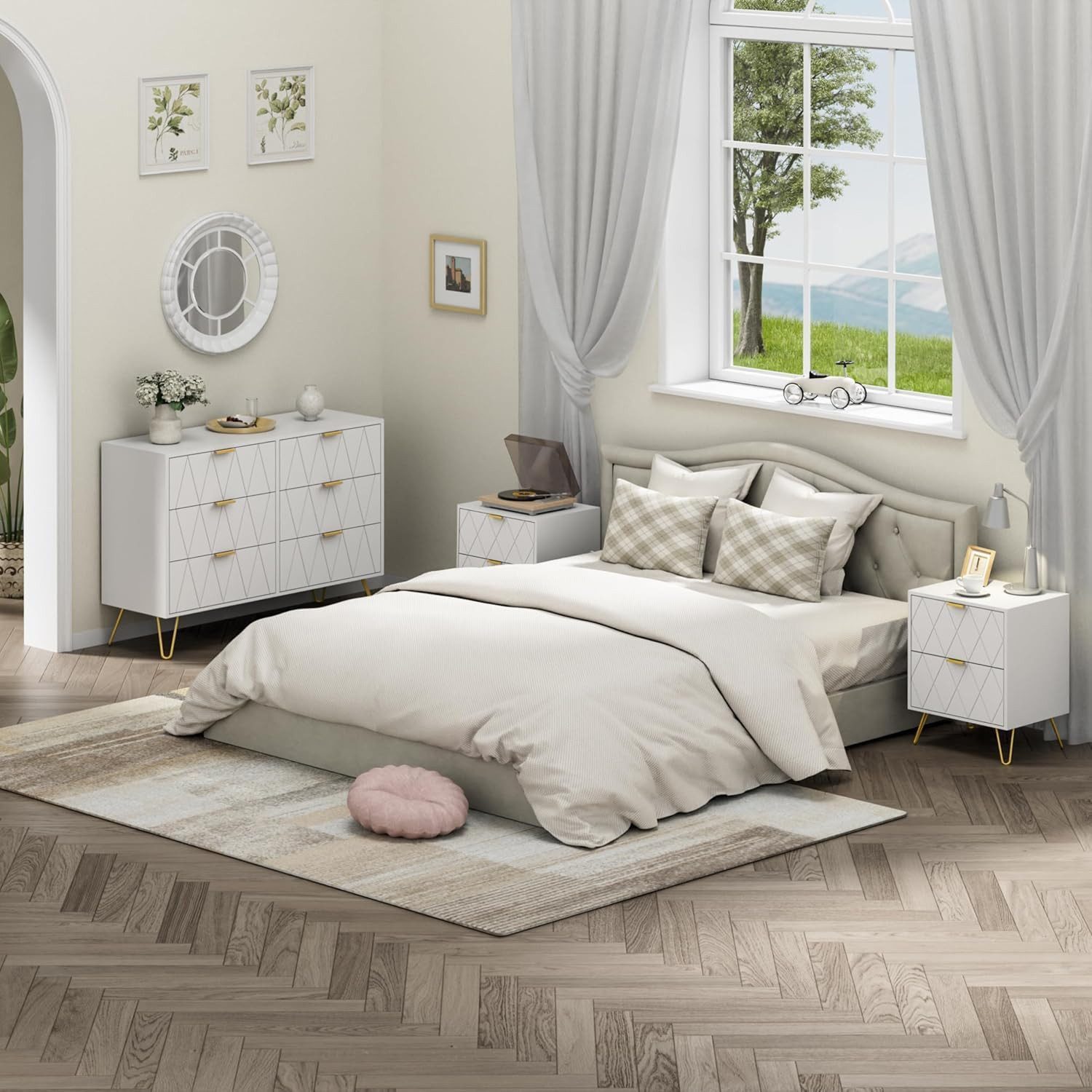 UEV Schlafzimmer-Set, 3er-Set Schlafzimmermöbel, Sparset Jugendzimmer-Set, günstig online kaufen