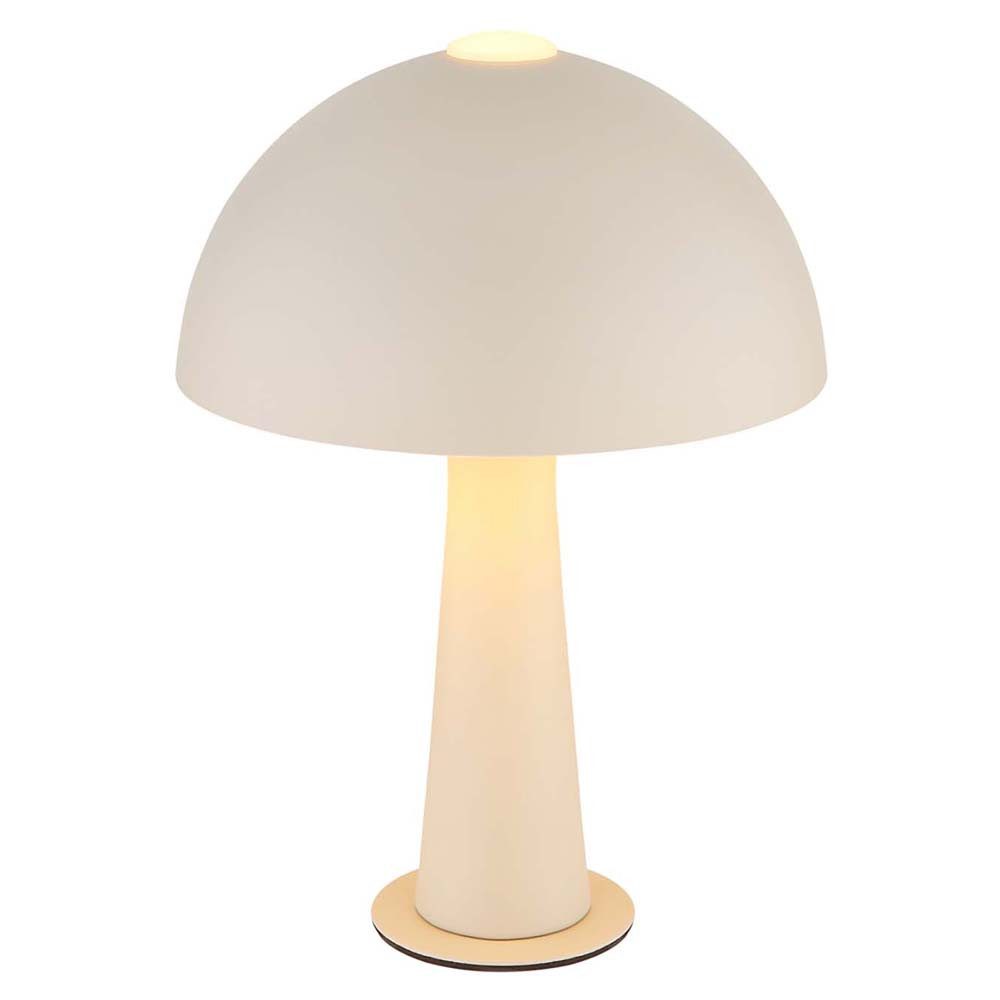 NOWA Tischleuchte, Leuchtmittel nicht inklusive, Tischleuchte Beistelllampe Leselampe Metall sandfarben matt H 28,5 cm