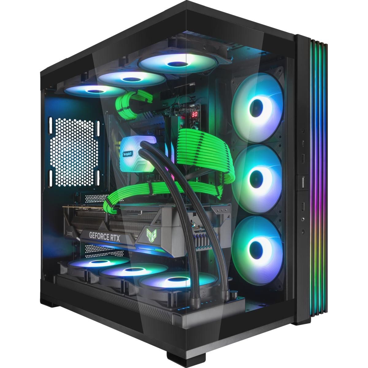 ONE GAMING High End PC Black Edition AN150 Gaming-PC (AMD Ryzen 7 9800X3D, GeForce RTX 5080, 2000 GB SSD, Wasserkühlung)