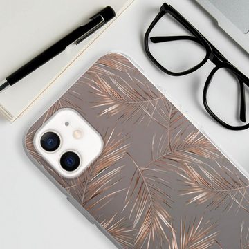 DeinDesign Handyhülle Gold & Kupfer Muster Palme Palmneedles, Apple iPhone 12 Silikon Hülle Bumper Case Handy Schutzhülle