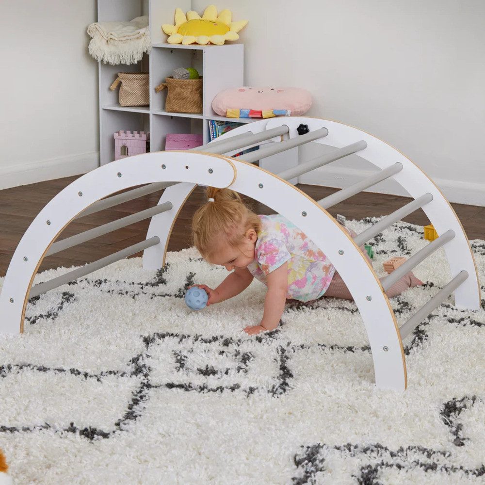 OutdoorToys Klettergerüst Montessori Indoor Kletterbogen Zugspitze aus Holz für Kleinkinder