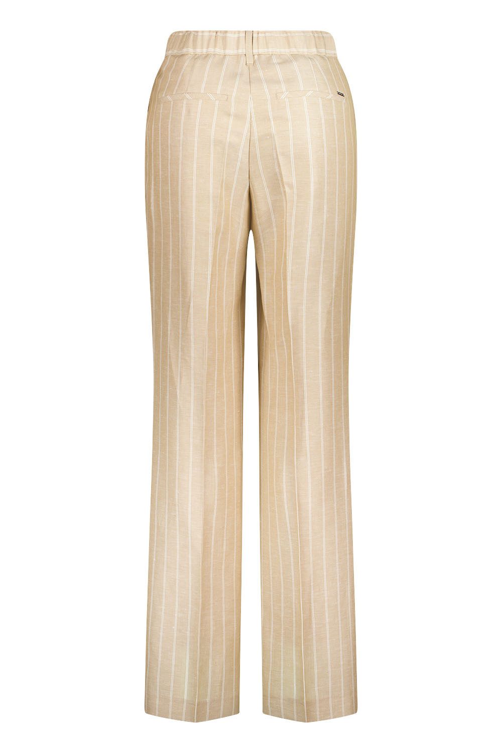 Atelier GARDEUR Loose-fit-Jeans FRANCA18-622531-2014, braun, beige mit weißen Streifen, Wide Leg Leinenmix für leichten Fall und bequemer Bund