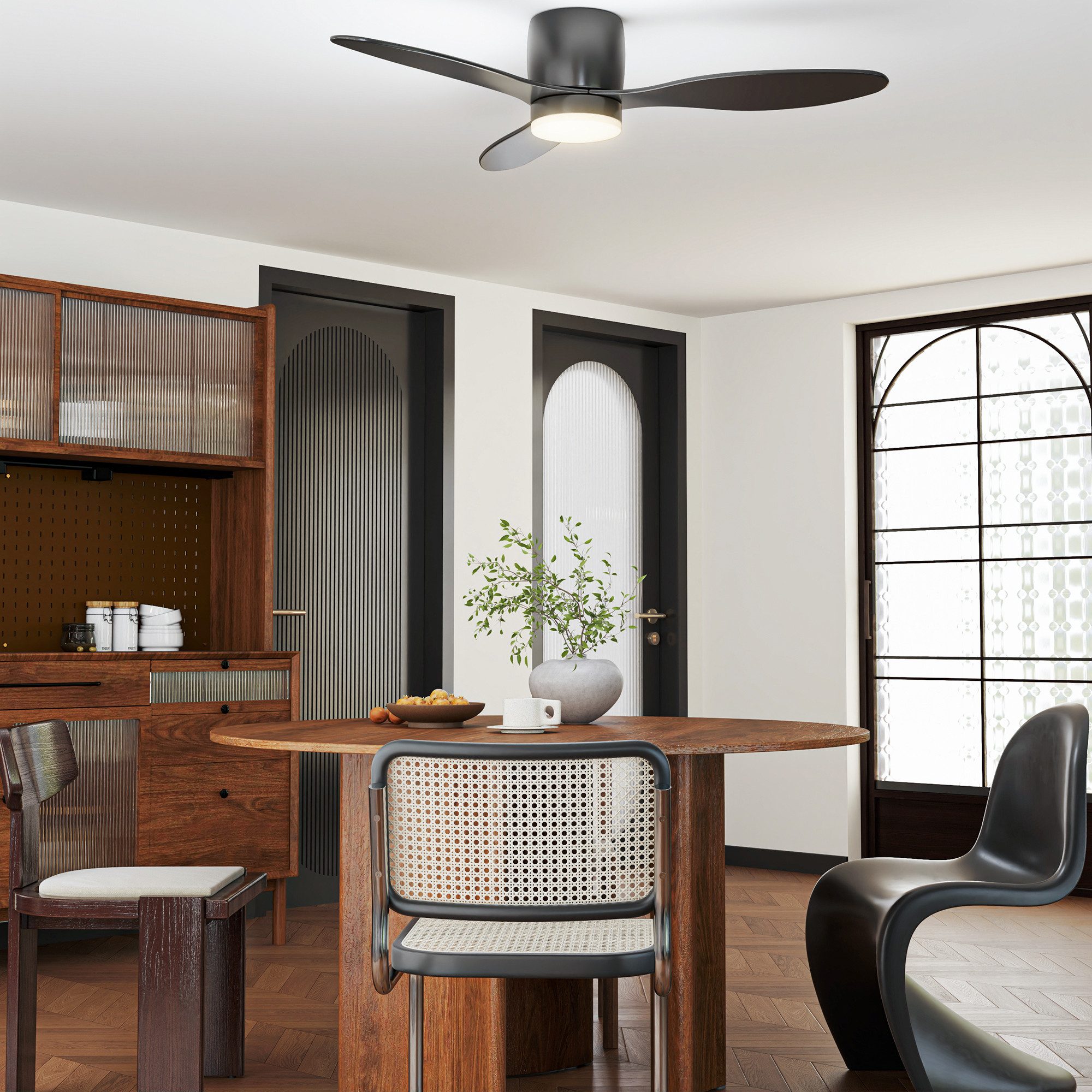 HOMCOM Deckenventilator mit Beleuchtung und Fernbedienung 115 cm LED Lampe günstig online kaufen