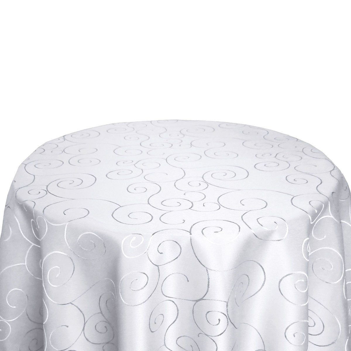 Tischdecke Ornamente RUND Tischdecke Seidenglanz uni Damast