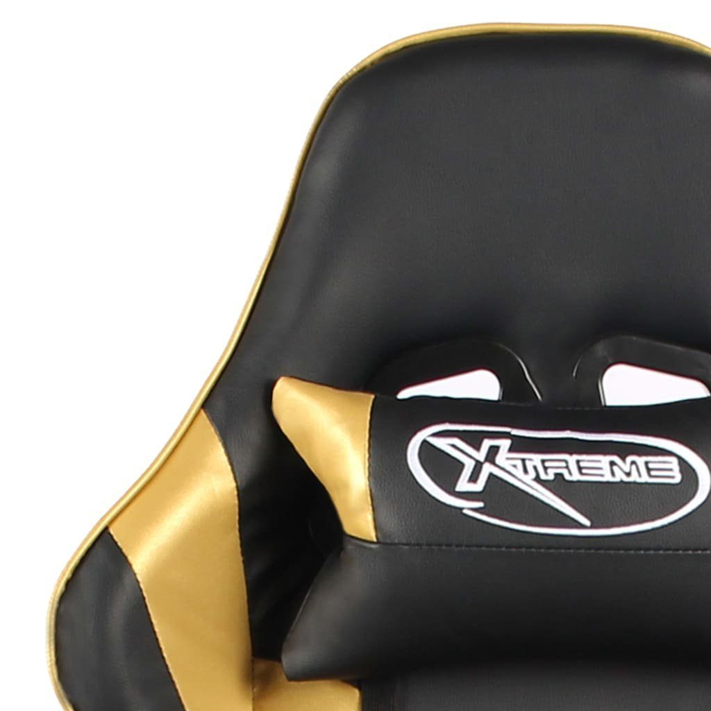 (1 Gaming-Stuhl furnicato Drehbar Fußstütze St) Golden mit PVC