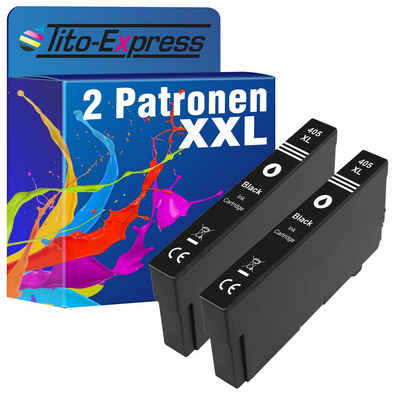 Tito-Express PlatinumSerie »2er Set ersetzt Epson 405XL 405 XL Black (C13T05H14010)« Tintenpatrone