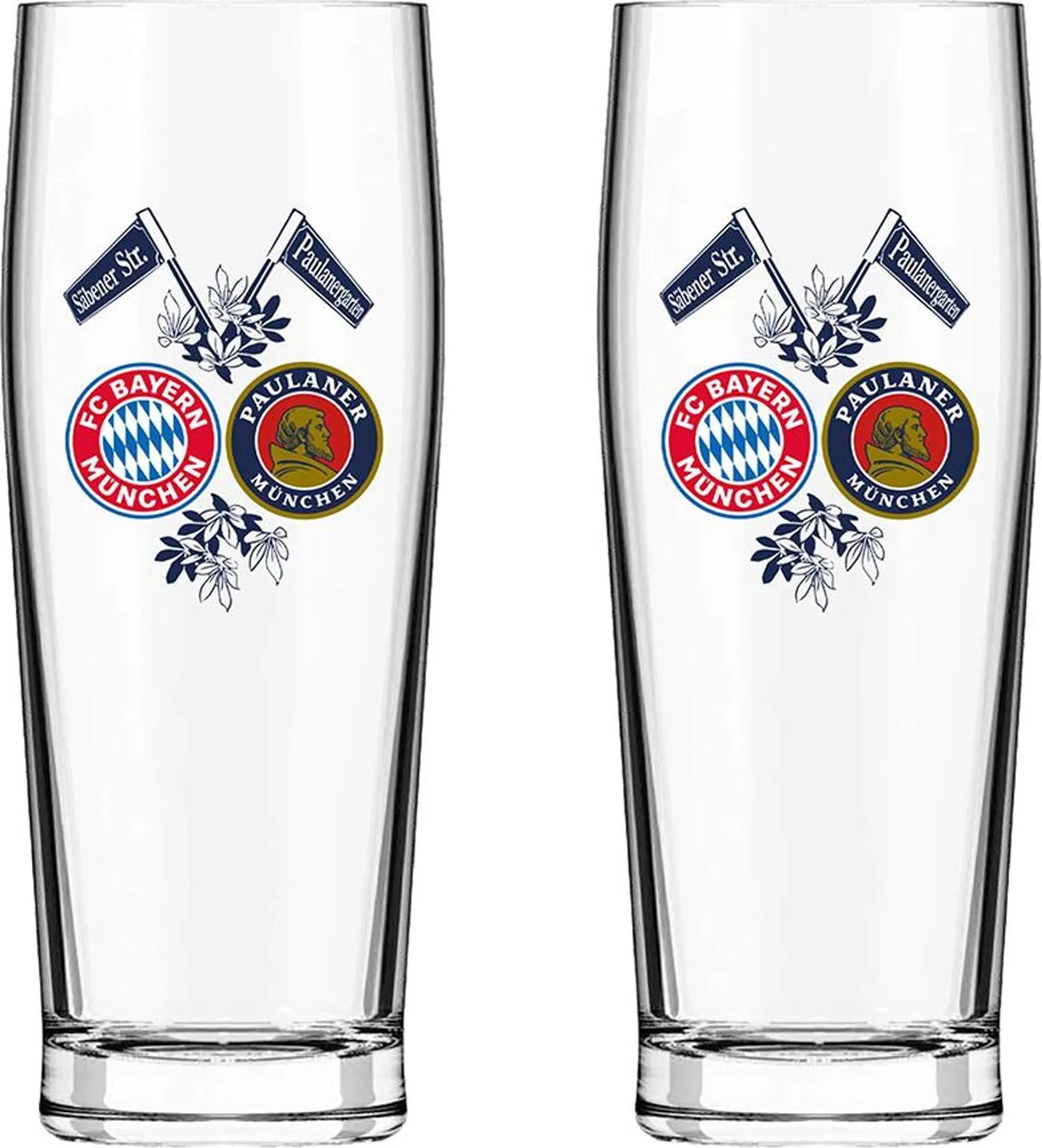FC Bayern München Bierglas Halbeglas 2er-Set, Glas
