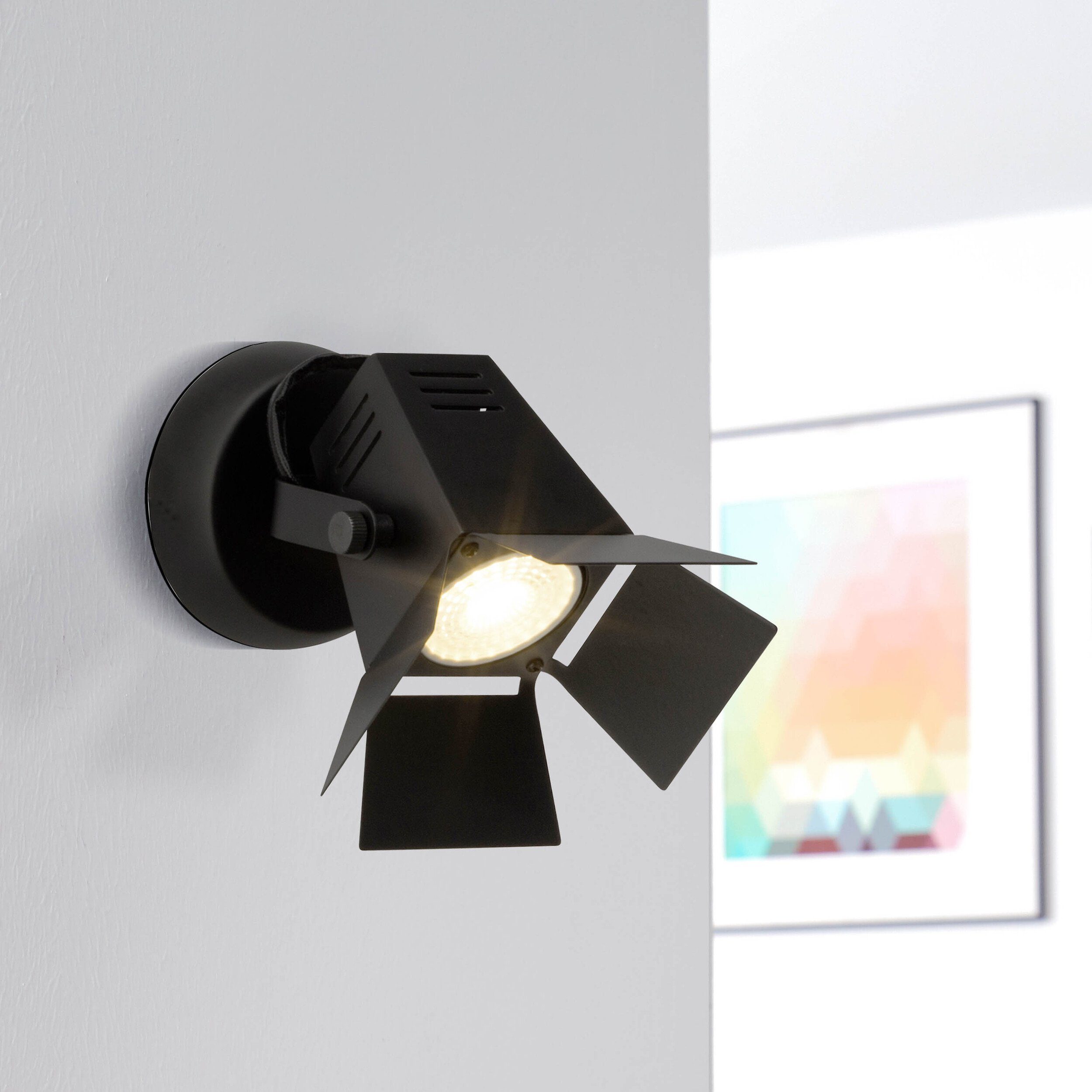 wechselbar, schwenkbarem Wandstrahler mit warmweiß, - Licht Deckenleuchte, Kopf Lightbox warmweißem LED Wandspot mit LED