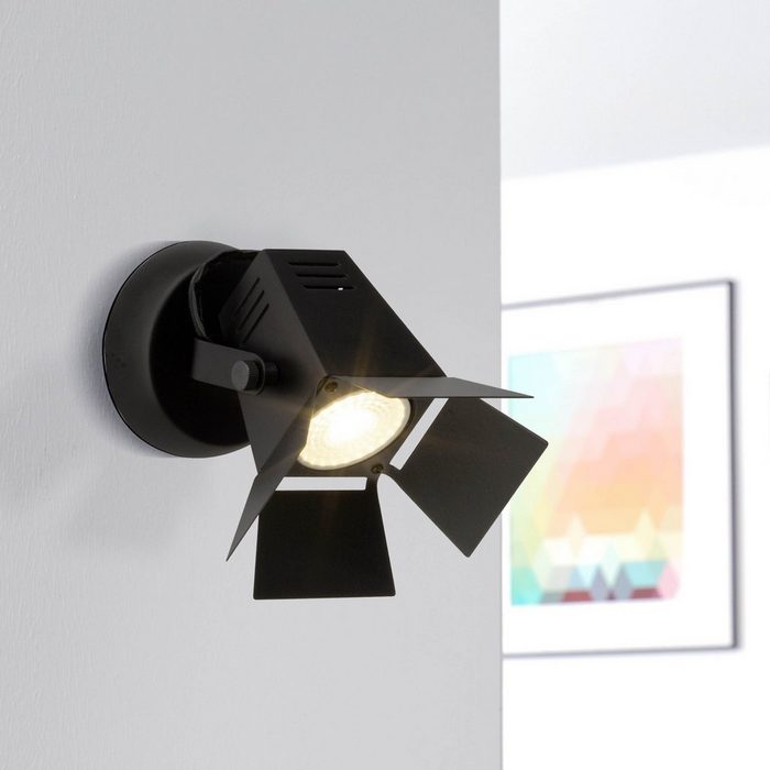 Lightbox Deckenleuchte LED wechselbar warmweiß LED Wandstrahler mit warmweißem Licht - Wandspot mit schwenkbarem Kopf