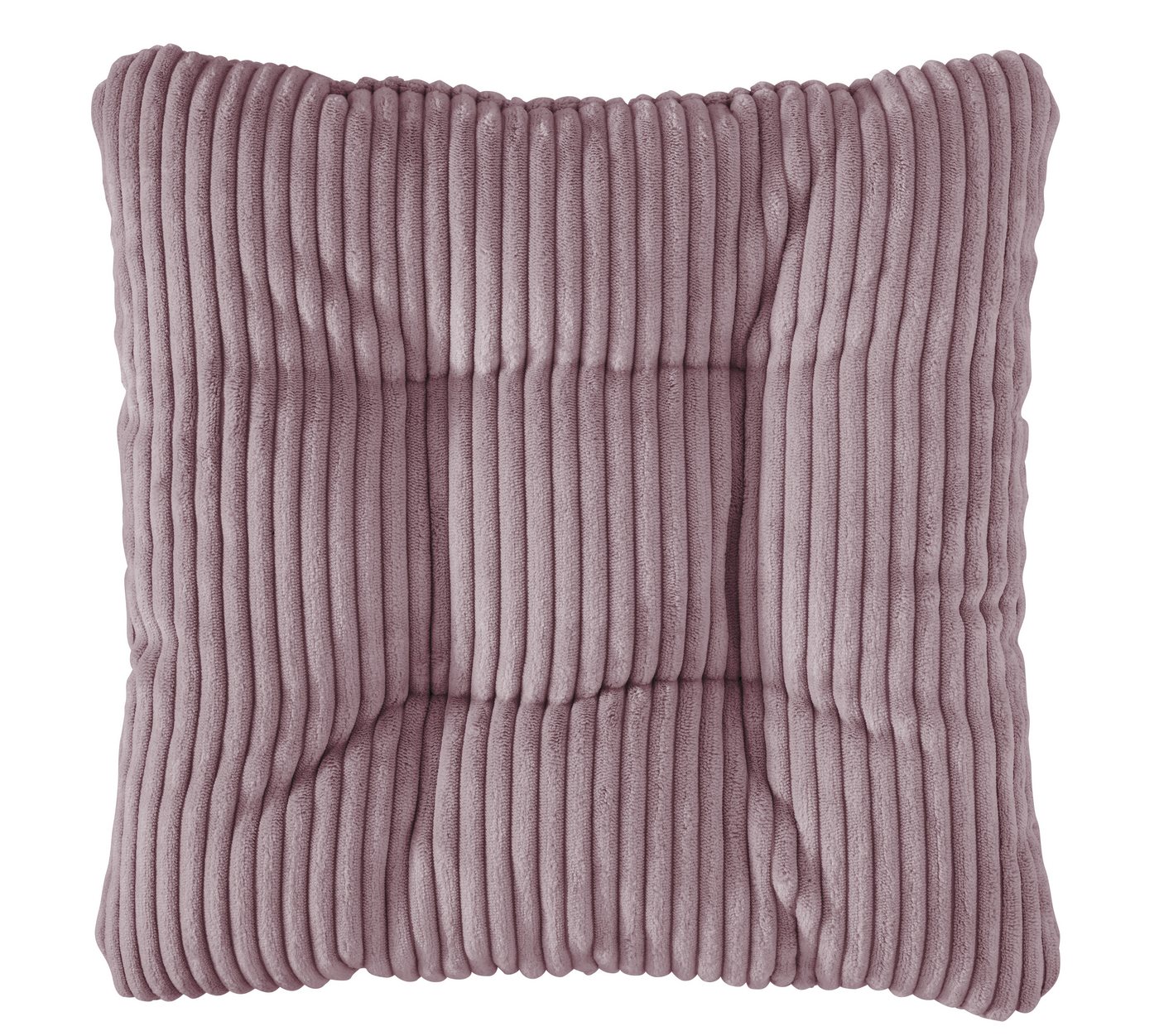 sleepling Sitzkissen in Cord-Optik, Stuhlkissen, Zierkissen, Dekokissen, aus weichem Möbelstoff, abriebfest, anschmiegsam, wendbar, 38 x 38 cm
