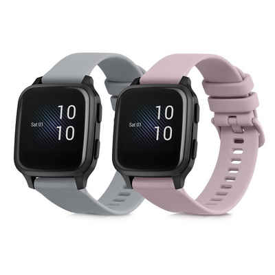 kwmobile Uhrenarmband 2x Sportarmband für Garmin Venu Sq Music / Sq, Armband TPU Silikon Set Fitnesstracker