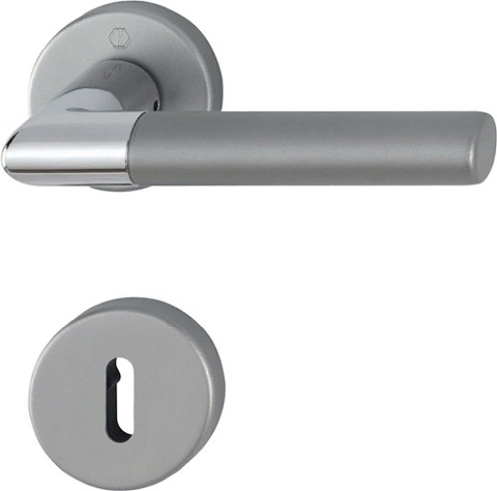 HOPPE Rosette HOPPE 3887743 Rosettengarnitur Lecce 1405/42KV/42KVS Aluminium F49/F9-