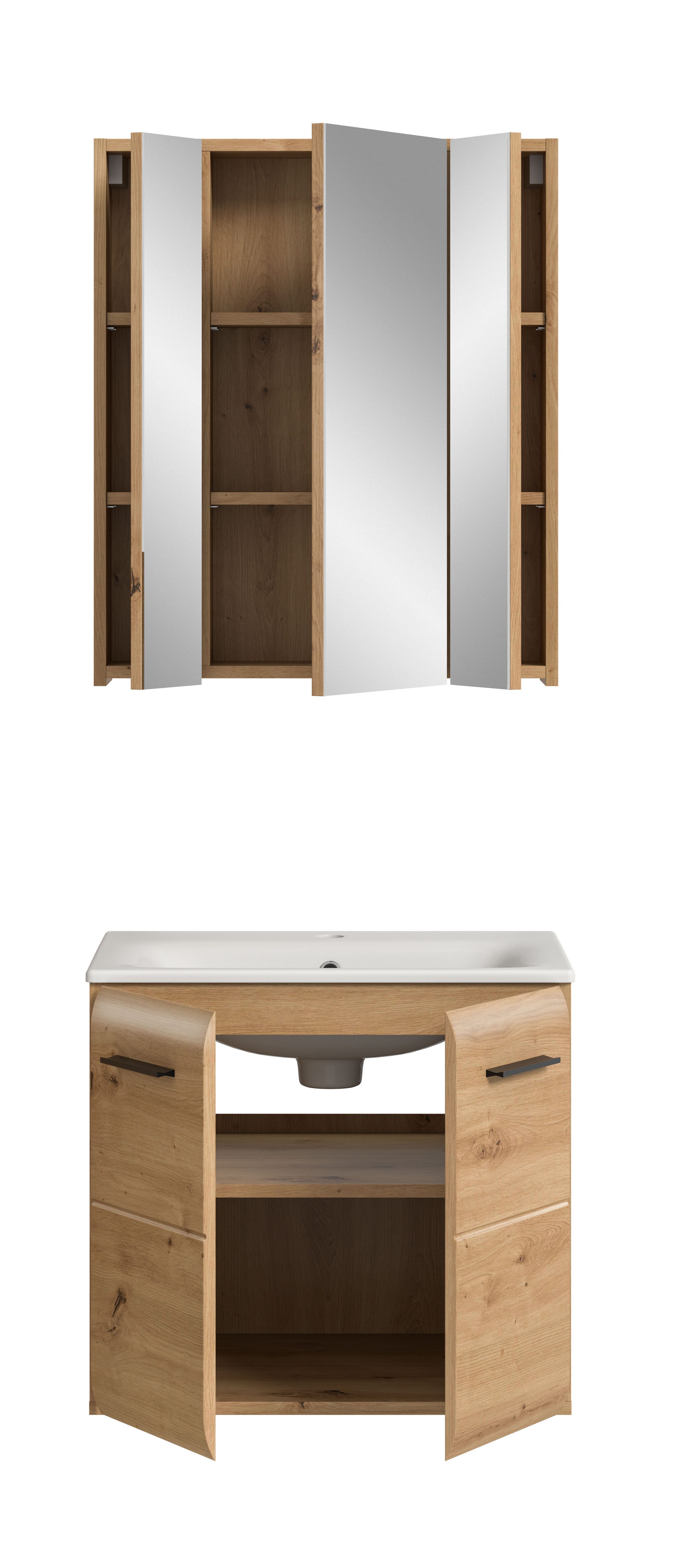 furnling Badmöbel-Set Ivy, (2-St., Spiegelschrank, Waschbeckenunterschrank günstig online kaufen