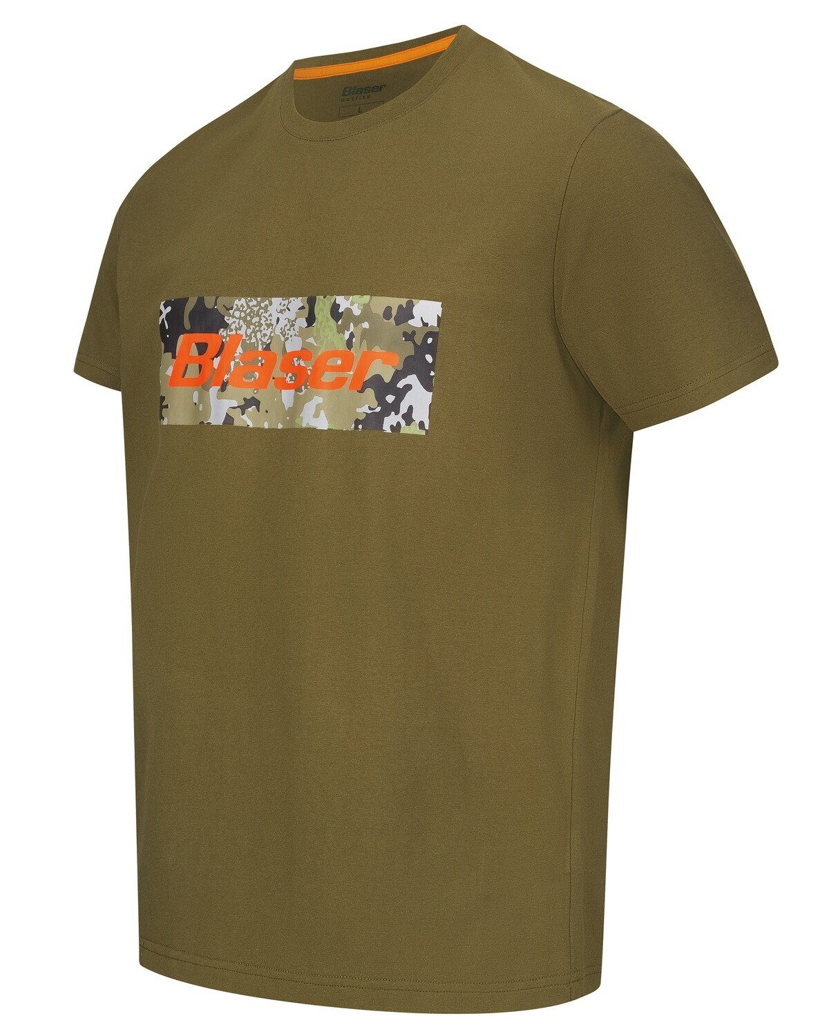 mit T-Shirt HunTec Dunkeloliv Blaser T-Shirt Logo