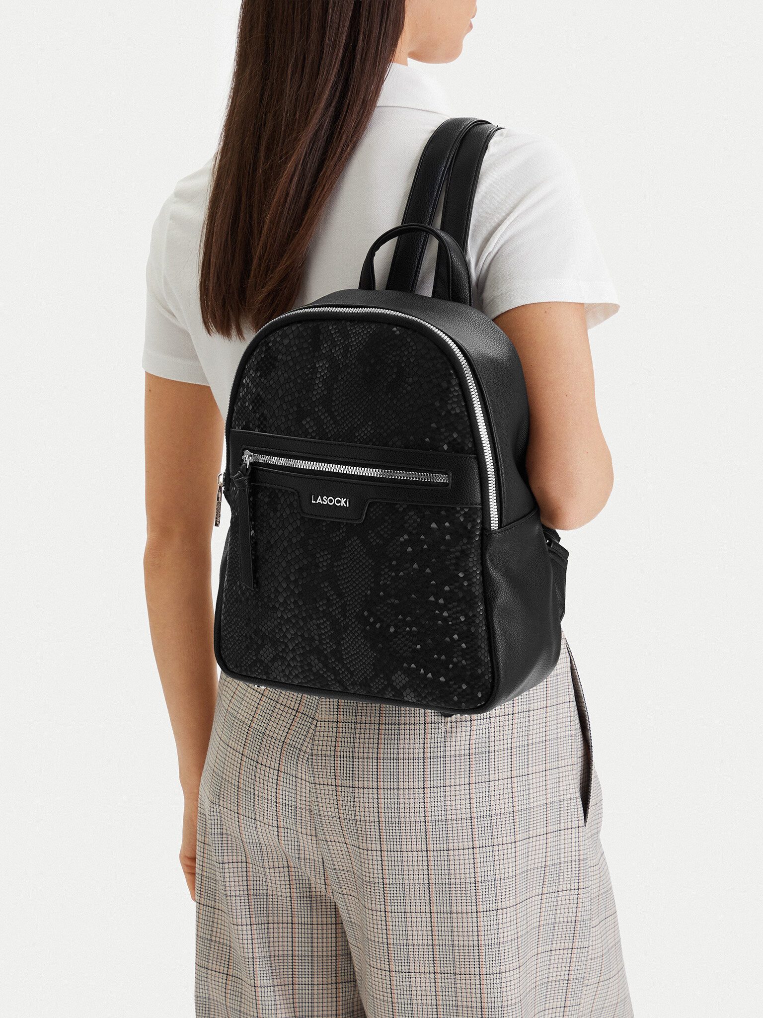 LASOCKI Freizeitrucksack Damen-Rucksack Łasocki-CEO-LSK-X-012-09 Schwarz