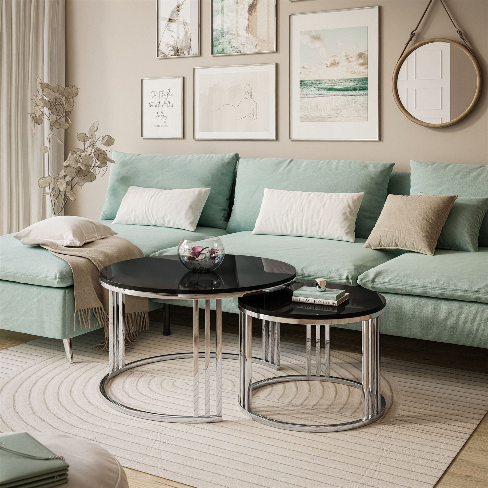 Lookway Couchtisch LORI 2in1 runder Couchtisch günstig online kaufen