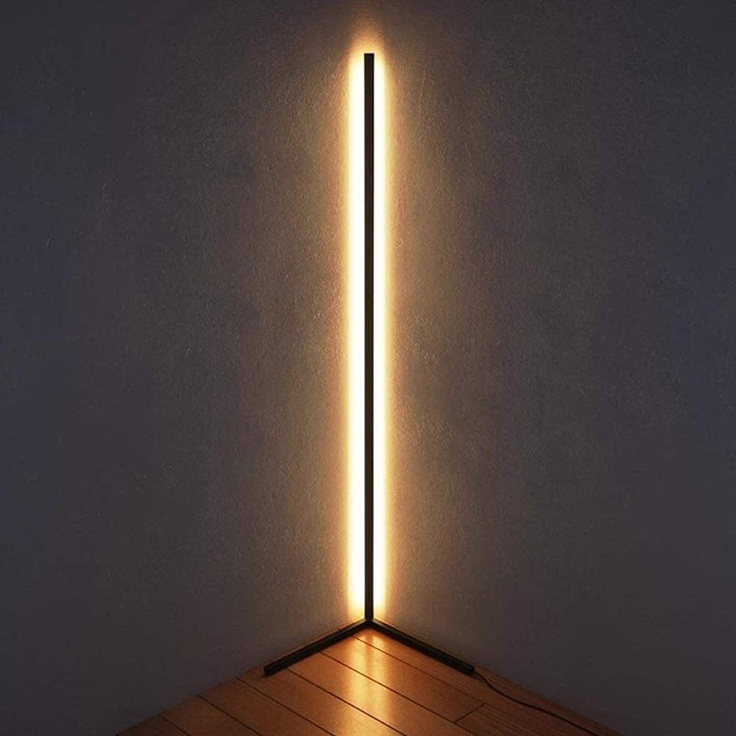 Jiuanzm LED Stehlampe Ecklampe, LED fest integriert, warmweiß (3500k), indirekts LED Lampe, 3500 k Warmweiß schwarz