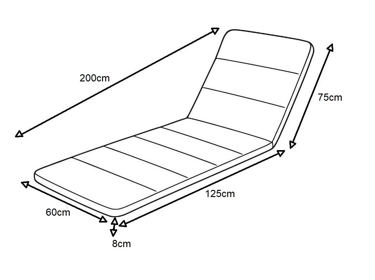 Madison Liegenauflage G 148 Storage Red Auflage für Liegen Sonnenliege Polster Kissen, (1 St., 1 Auflage), für Gartenliegen
