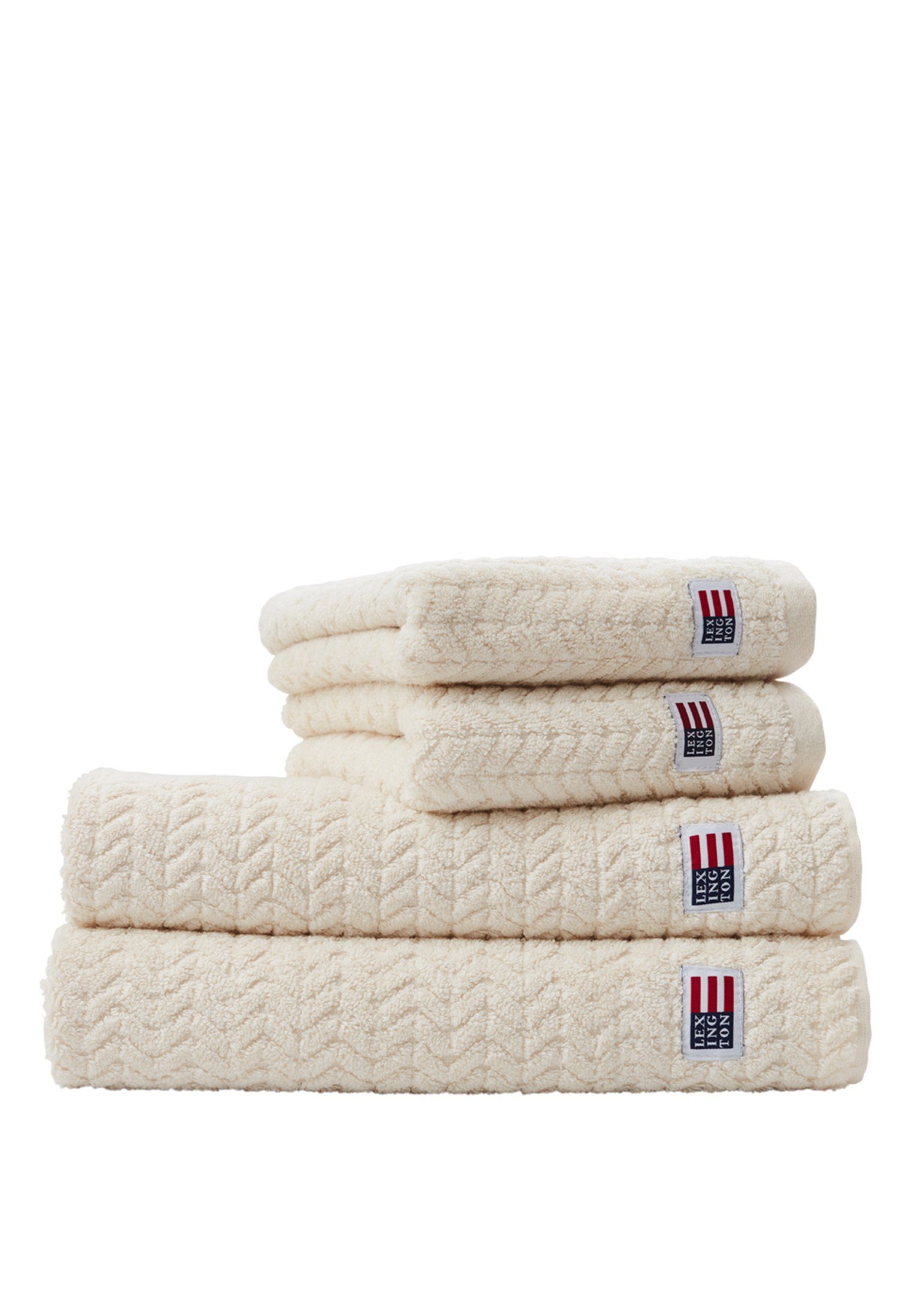 Handtuch Lexington Towel Cotton/Lyocell Structured Terry ecru